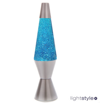 Blue Glitter Lamp
