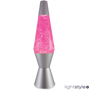Pink Glitter Lamp
